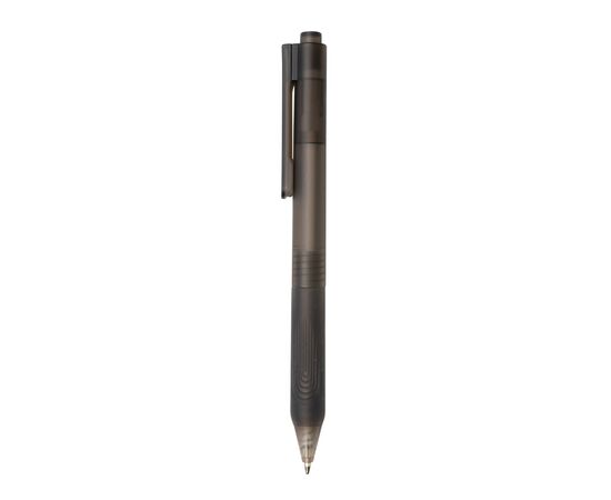 X9 frosted pen with silicone grip Black - XD Collection P610.791