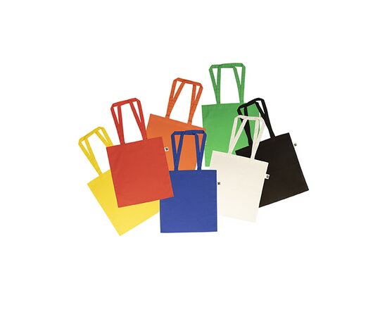 Sac en coton Fairtrade avec de longues poignées Vert - MultiGift Fairtrade 987609