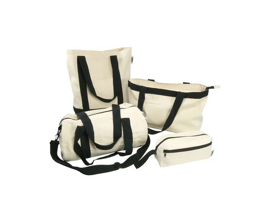 Fairtrade Shopper sturdy cotton with colored bottom and handles Black - MultiGift Fairtrade 998103
