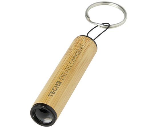 Cane bamboo key ring with light Natural  - Unbranded 10456706