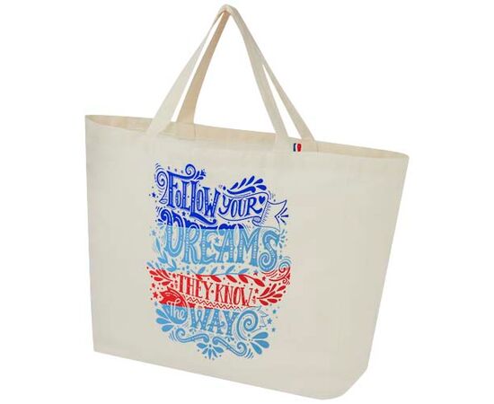 Cannes 200 g/m2 recycled shopper tote bag 10L Natural  - Unbranded 12069606