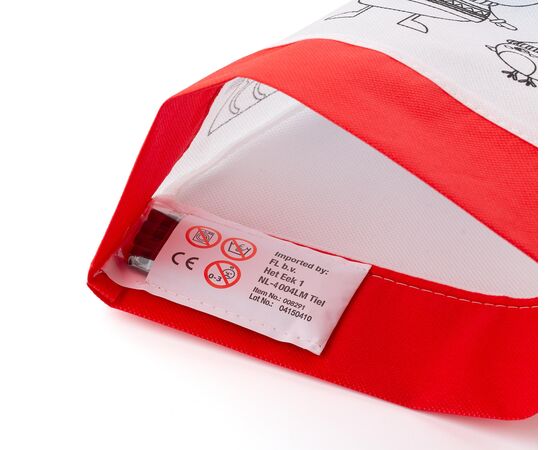 Nonwoven (80 gr/m²) Christmas hat Maryse Red, White -  8291.048