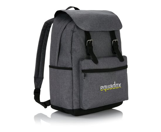 Laptop backpack with magnetic buckle straps Grey - XD Collection P706.142