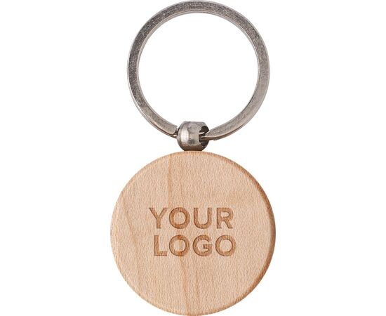 Houten sleutelhanger May Bruin -  9291.011.Rond