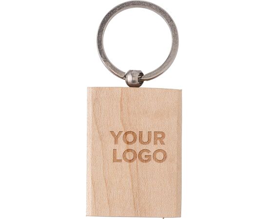 Porte-clés en bois Shania Brun -  9293.011.Vierkant