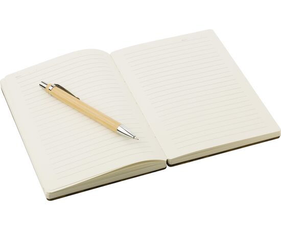 Bamboe cover notitieboek met pen Jo Bruin -  9344.011