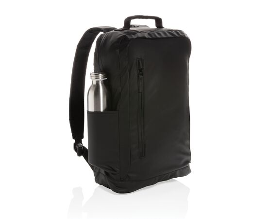 Fashion black PVC vrije 15.6" laptop rugtas Zwart - XD Collection P760.131