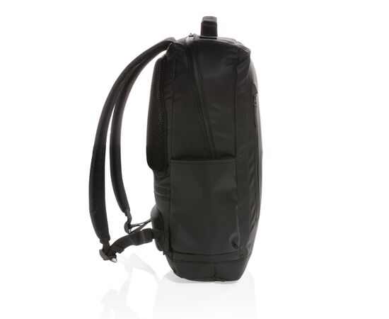 Fashion black PVC vrije 15.6" laptop rugtas Zwart - XD Collection P760.131