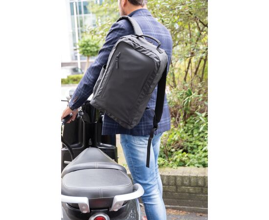 Fashion black PVC vrije 15.6" laptop rugtas Zwart - XD Collection P760.131