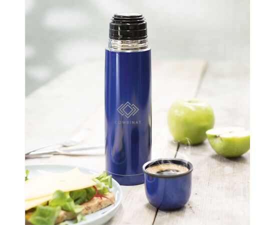 ThermoColour RCS Recycled Steel 500 ml thermo bottle Blue metallic -  587630