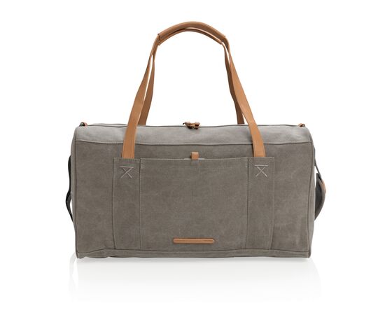 Canvas travel/weekend bag PVC free Grey - XD Collection P762.472