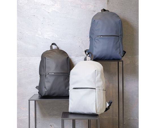 Smooth PU 15.6"laptop backpack Grey - XD Collection P762.572
