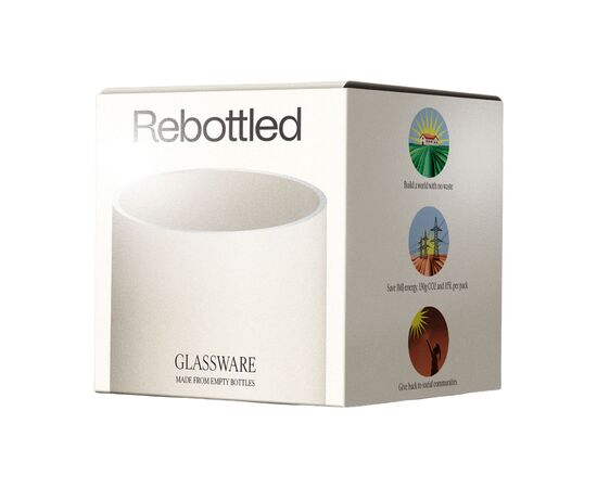 Rebottled® Short Tumbler 250 ml drinkglas Transparant - Rebottled 258004