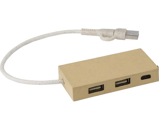 Aluminium en gerecycled papier USB-hub Paulo Bruin -  976588.011