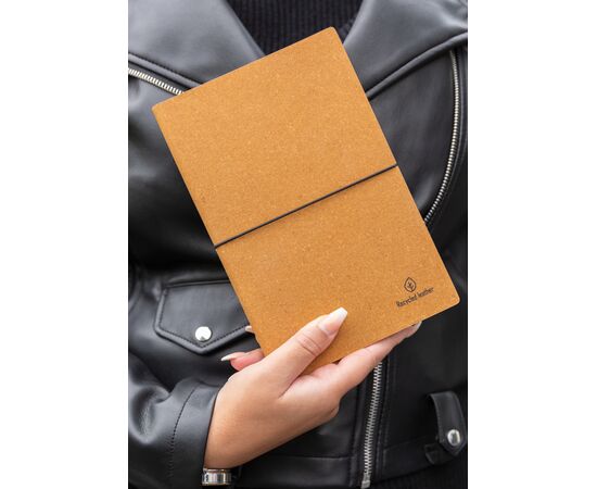 A5 Notizbuch aus GRS recyceltem Leder Braun - XD Collection P772.219