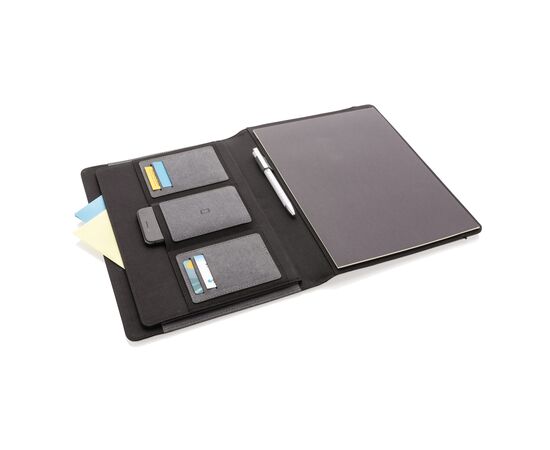 Gerecycled lederen portfolio A4 Grijs - XD Collection P774.192