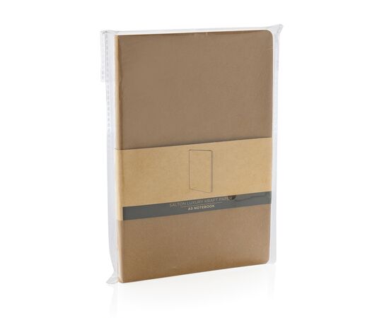 Salton A5 GRS gecertificeerd recycled papieren notitieboek Zwart - XD Collection P774.481