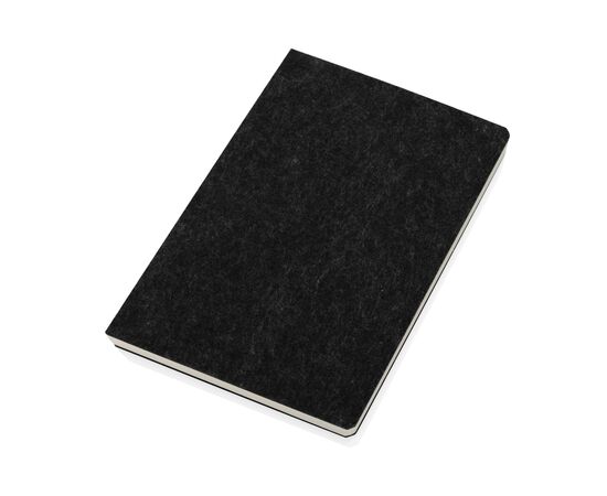 Phrase GRS-zertifiziertes A5-Notizbuch aus recyceltem Filz Schwarz - XD Collection P774.521
