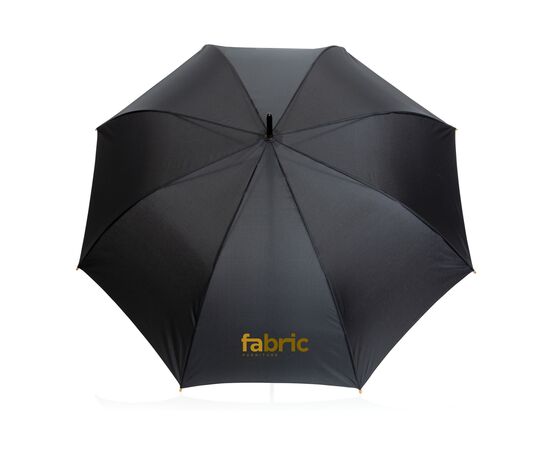 27" Impact AWARE™ RPET 190T Auto-Open Bambus-Schirm Schwarz - XD Collection P850.661