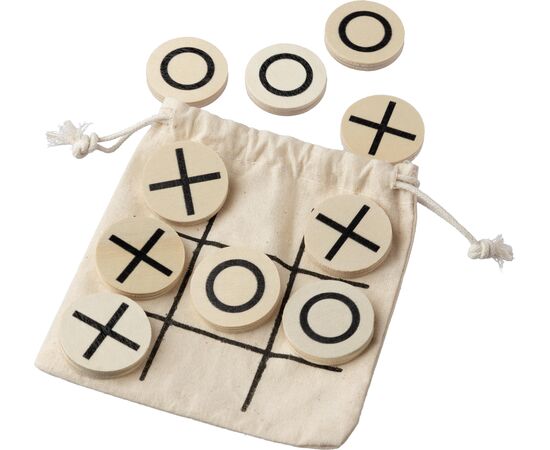 Natürliches Holz-Tic-Tac-Toe-Spiel Waltraud Khaki -  1107132.013