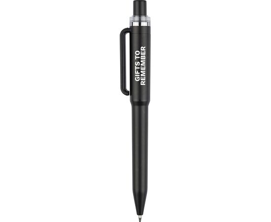 Recycled ABS ballpen Zephyra Black -  1204025.001.Blauwschrijvend
