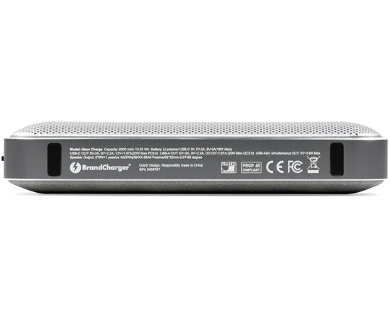 Enceinte sans fil BrandCharger Nano Charge Noir, Argent -  1233560.050