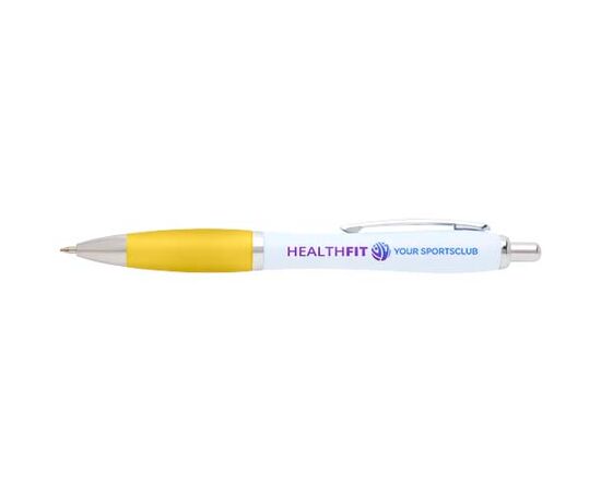 Stylo bille Nash en plastique recyclé (encre bleue) Jaune - Unbranded 10797311
