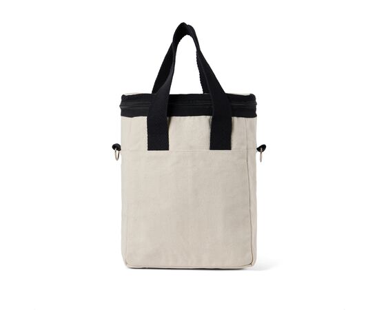 VINGA Volonne AWARE™ recycled canvas koeltas/tote Gebroken wit, Zwart - Vinga V422113