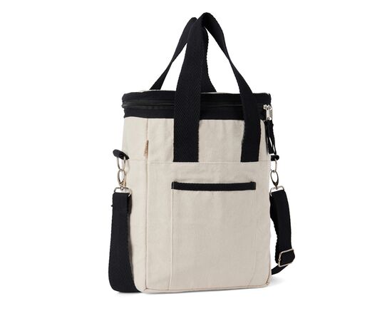 VINGA Volonne AWARE™ recycled canvas koeltas/tote Gebroken wit, Zwart - Vinga V422113