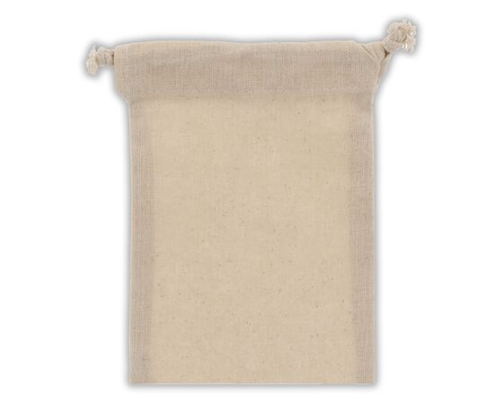 Zuziehbeutel OEKO-TEX® Baumwolle 140g/m² 10x14cm Ecru -  LT95232-N0054