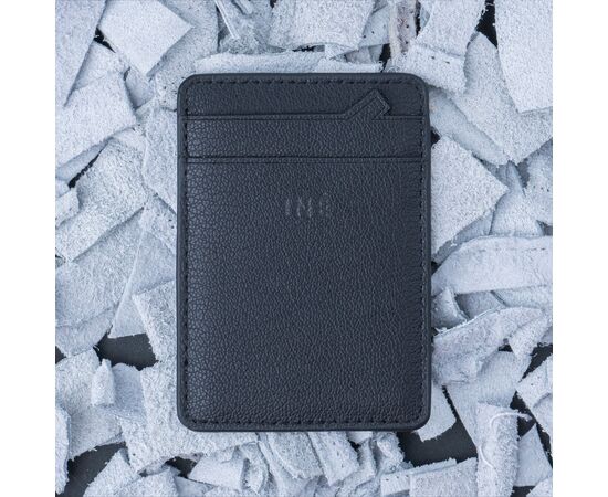 3198 | Xoopar Iné Mini NFC Wallet Recycled Leather Zwart - Xoopar LT41800-N0002