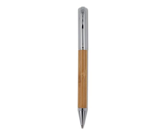 Ensemble stylo à bille et roller en métal bambou dans une boîte cadeau Bois -  LT82154-N0093