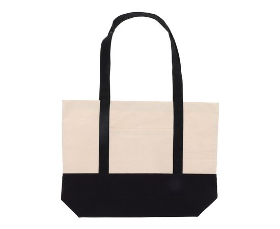 Strandtas katoenen canvas OEKO-TEX® 280g/m² 42x10x30cm Zwart -  LT95247-N0002