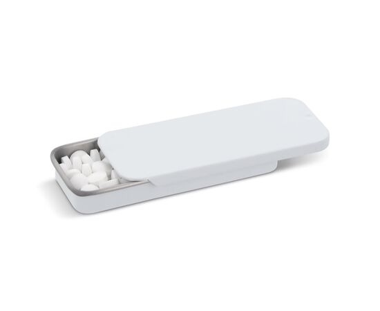 Mini pepermuntdoos in blik Wit -  LT91792-N0001
