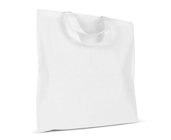 Schoudertas OEKO-TEX® gekleurd kort 140g/m² 38x42 cm Wit -  LT95256-N0001