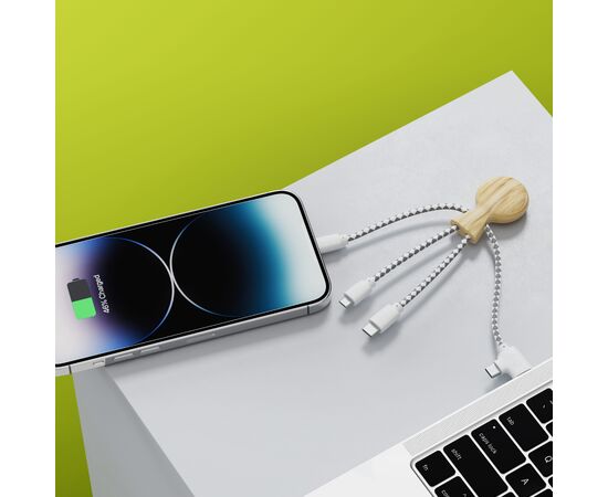Xoopar Mr. Bio Bamboo Charging Cable Nature - Xoopar LT41016-N0094