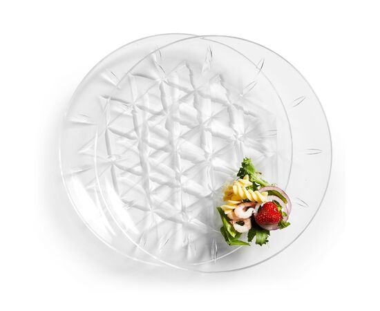 Sagaform Acryl picknick groot bord set van 2 Ø26cm Transparant - Sagaform LT52126-N0004
