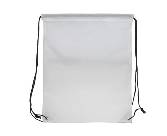 Drawstring bag 210T R-PET with zipper White -  LT91395-N0001