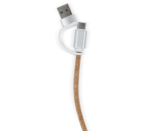 Cork 3 in 1 PD charging &amp; data cable Nature - empty LT95655-N0094