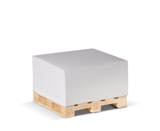 Bloc cube 10x10x5cm sur palette en bois Blanc - empty LT91739-N0001