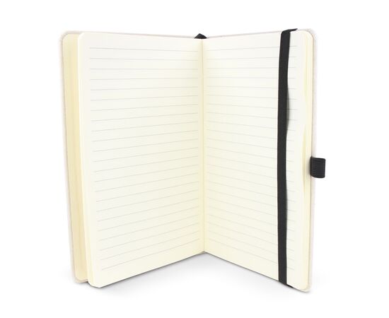 Carnet en coton recyclé et R-PET A5 Beige, Noir -  LT92079-N5502