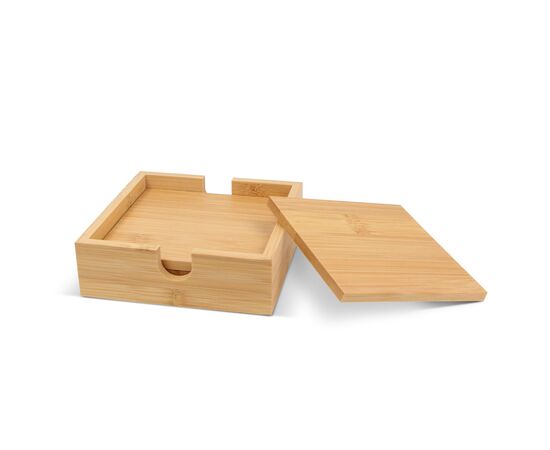 Bamboo Coaster Set (4 pcs) Nature - empty LT93089-N0094