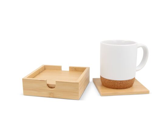 Bamboo Coaster Set (4 pcs) Nature - empty LT93089-N0094
