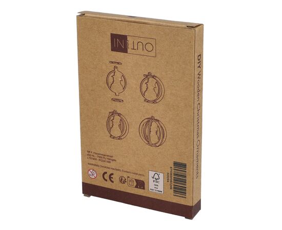 InSideOut Weihnachtsschmuck aus Holz 3er-Set Natur - InSideOut LT57400-N0094