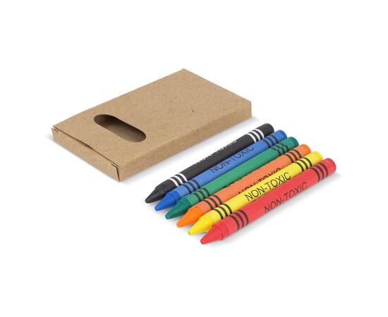 6 crayons de couleur dans une boîte de bricolage Nature -  LT91578-N0094