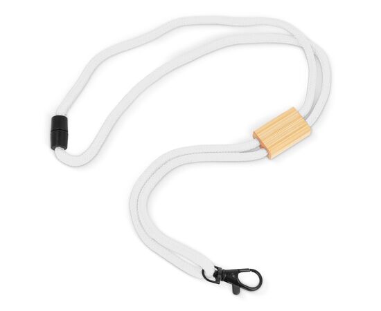 R-PET Kordel-Lanyard Weiß -  LT95306-N0001