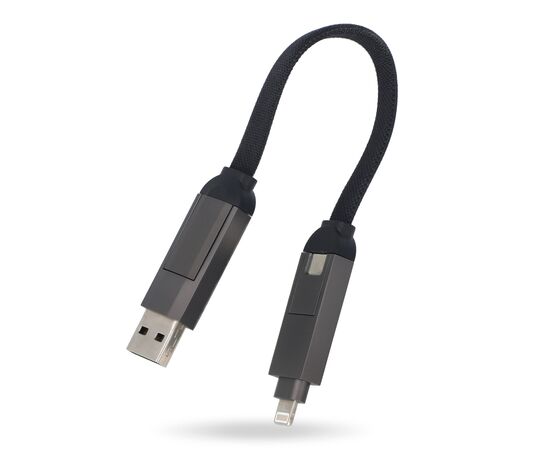 Câble multifonctionnel 4-en-1 OTG Porte-clés 60 W Noir -  LT95660-N0002