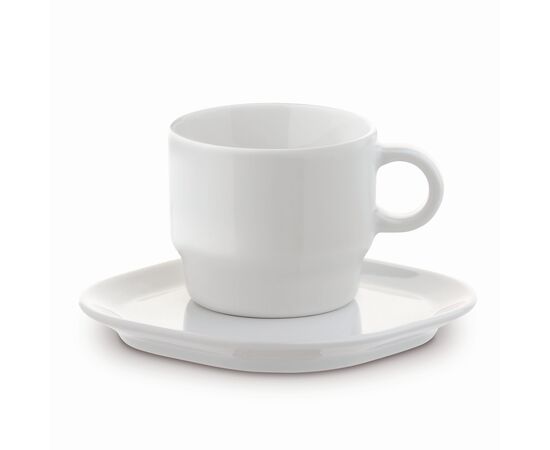 Kop &amp; schotel vierkant Satellite 180ml Wit -  LT51481-N0001