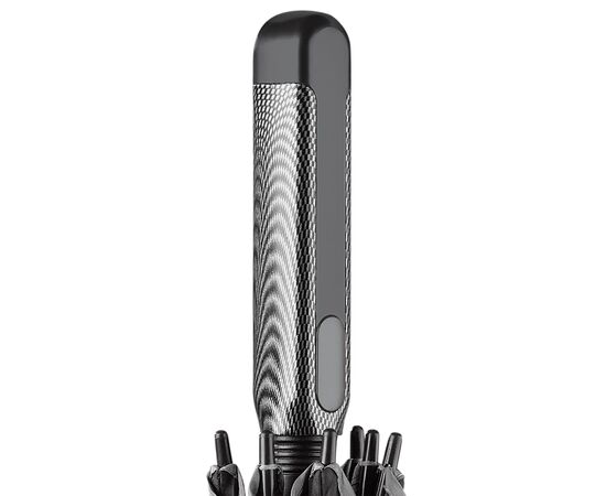 Deluxe 25 double canopy umbrella auto open Black, Grey -  LT97101-N0261