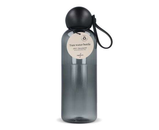 Sagaform Ture waterbottle 600 ml Transparent, Black - Sagaform LT52056-N0402
